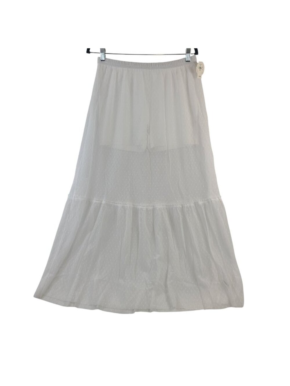 NEW OFFLINE By Aerie White Semi-Sheer Maxi Skirt w/ Built in Shorts Size L - Picture 1 of 5